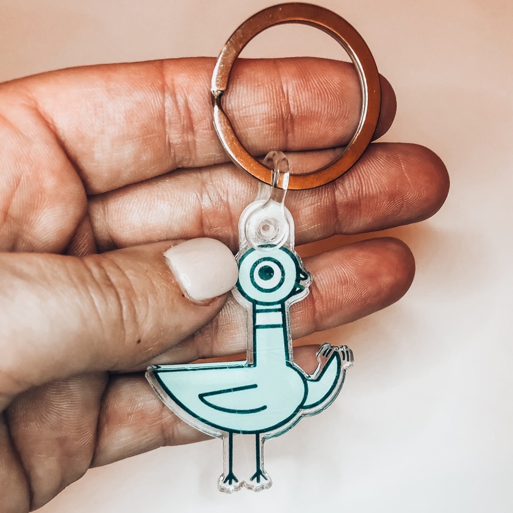 Moe Williams Pigeon Keychain